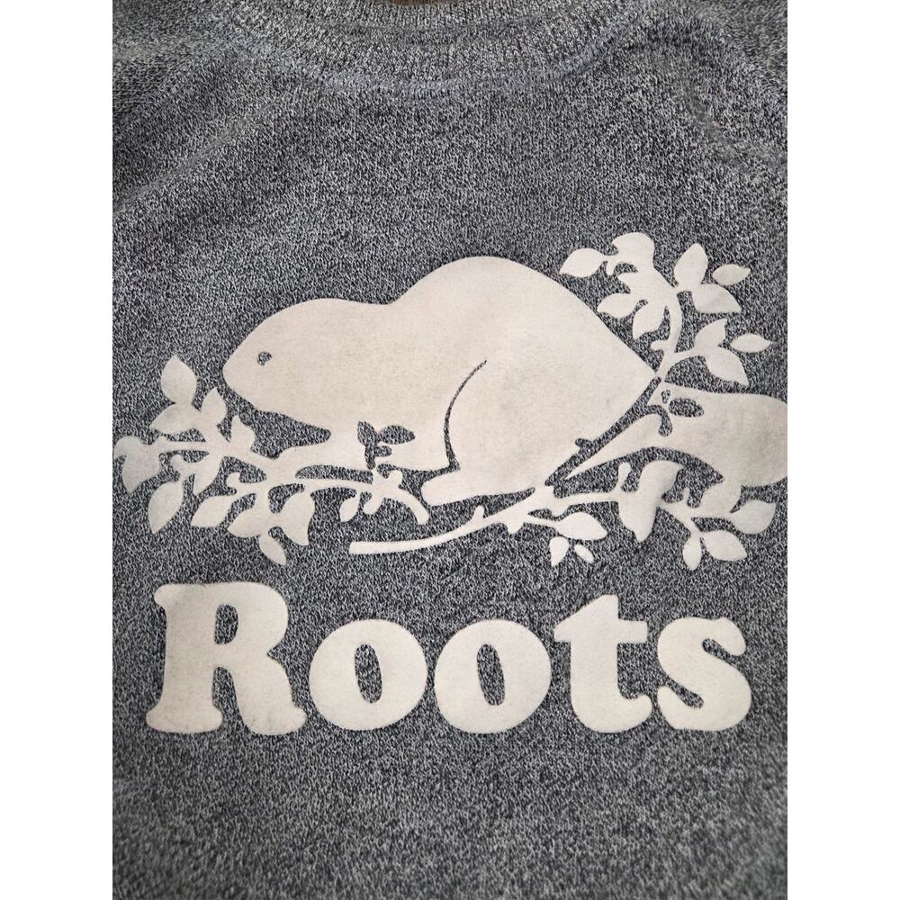Roots Canada Gray Pullover Sweatshirt Dolman Long Sleeves Crewneck Medium - Picture 2 of 6